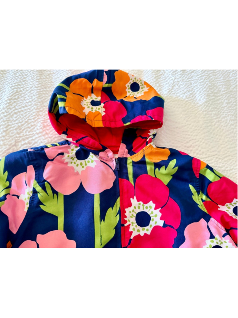 Gymboree Poppy Multi Color Rain jacket-Size 10/12 - Picture 7 of 12